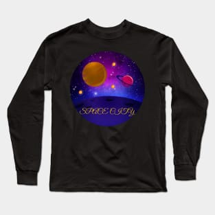 ASTROS SPACE CITY Long Sleeve T-Shirt